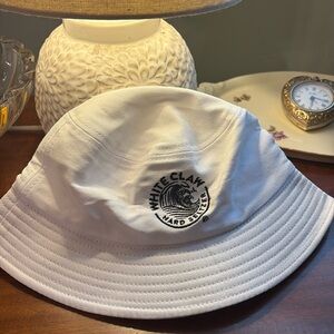 White‎ Claw Embroidered Bucket Hat White Unisex Logo Cap Beach Festival Summer